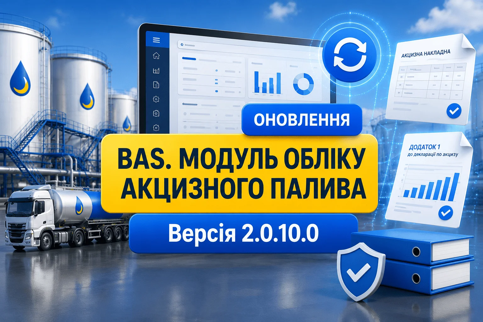 Вийшло оновлення BAS. Модуль обліку акцизного палива 2.0.10.0